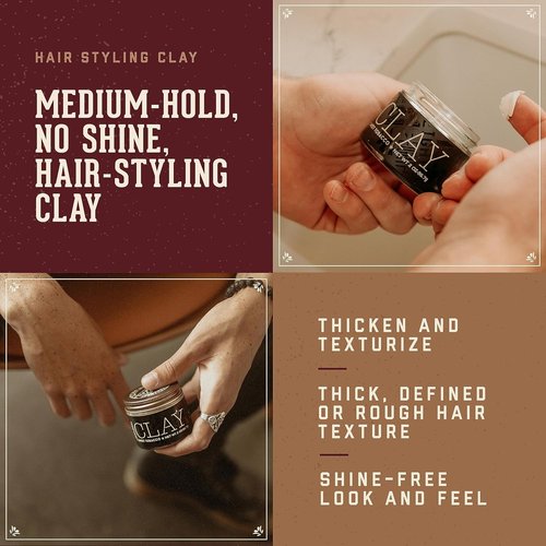 18.21 Man Made Hair Styling Clay - Original Sweet Tobacco Scent | Matte Finish, 2oz