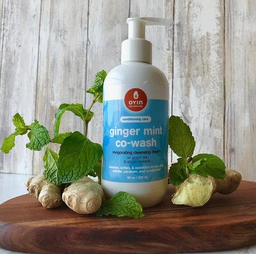 Oyin Handmade Ginger Mint Co-Wash - Invigorating Cleansing Cream with Green Tea & Ginger Extracts | 8 oz
