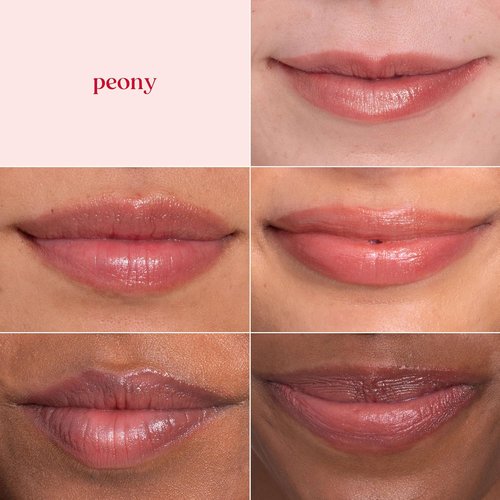 Burt's Bees Lip Shimmer - Warm Peony Color | High-Impact Moisture with Shea & Cocoa Butters