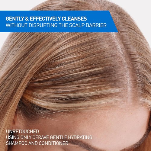 CeraVe Gentle Hydrating Shampoo - Soft, Healthy Hair & Scalp with Ceramides & Niacinamide | 12 Oz