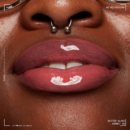 NYX PROFESSIONAL MAKEUP Butter Gloss, Non-Sticky Lip Gloss - Sorbet (Vibrant Coral)