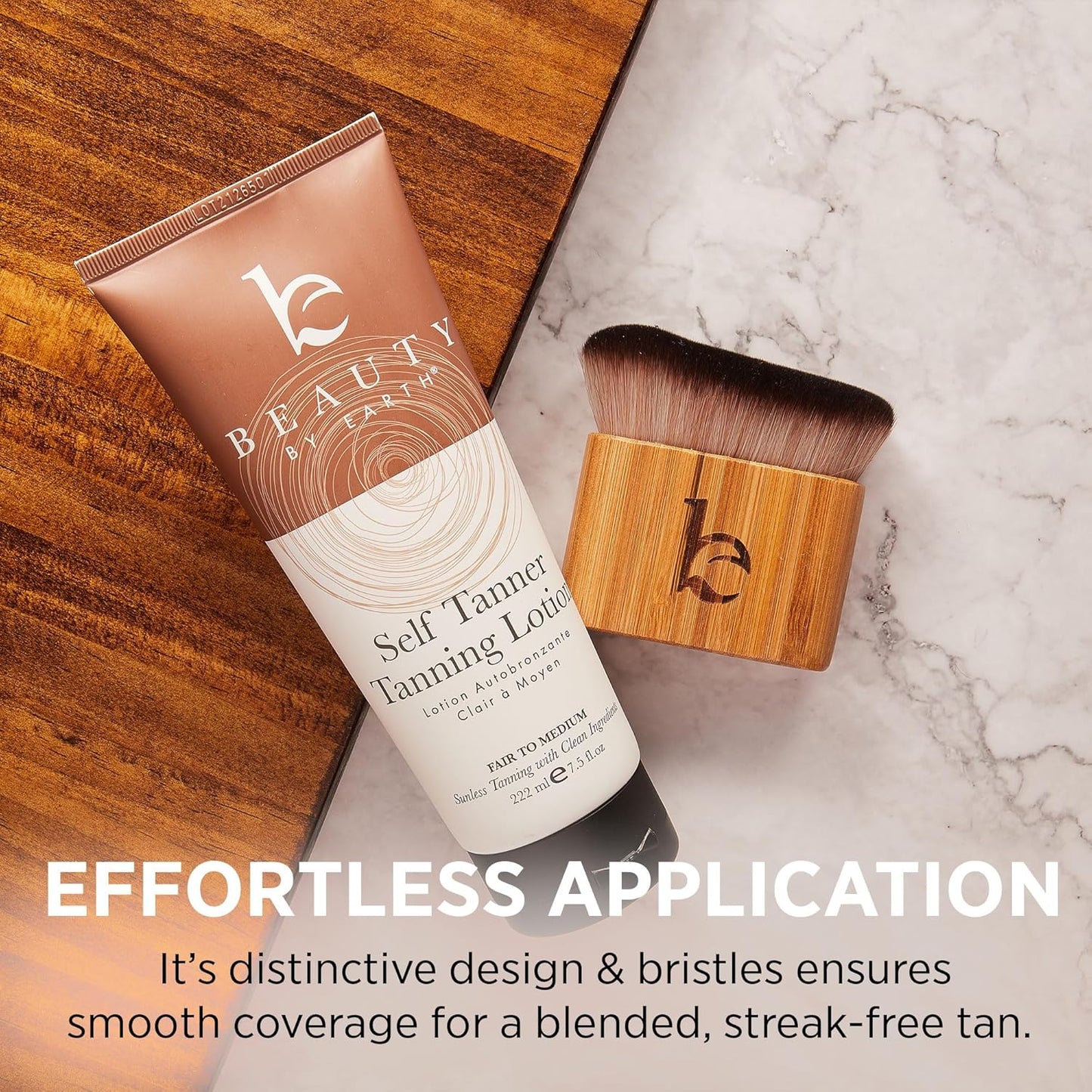 Skiennix Ultra Soft Self Tanner Brush - Kabuki Applicator for Streak-Free Sunless Tan | Easy to Clean