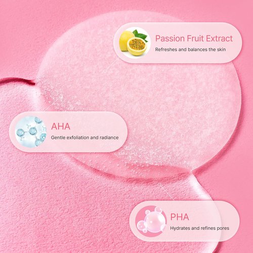 Kiero Balance Toner Pads - Exfoliating Facial Toner with AHA & PHA | Hydrating Vegan Cotton Rounds (60 EA, 6.26 fl oz)