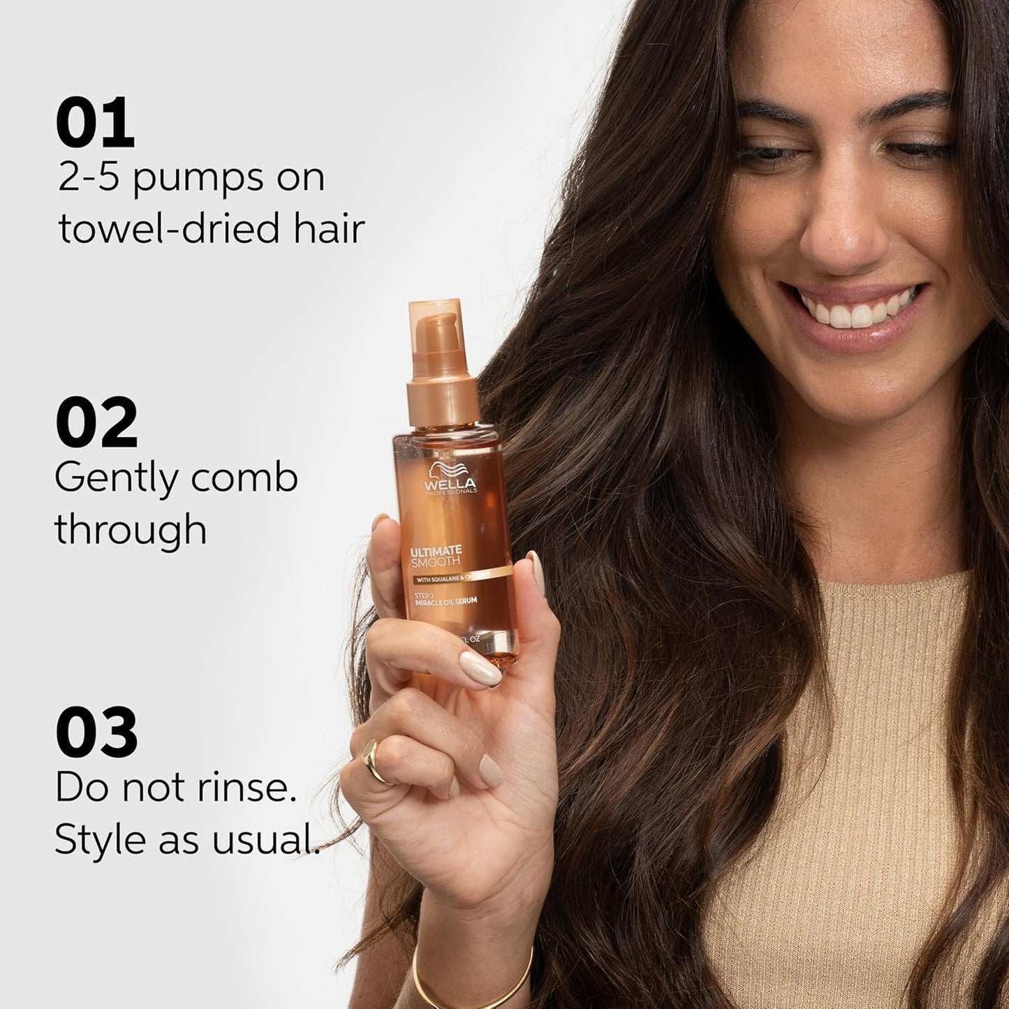 Wella Professionals ULTIMATE SMOOTH Miracle Oil Serum - Nourishes & Smooths Frizzy Hair | Color Safe, Heat Protectant