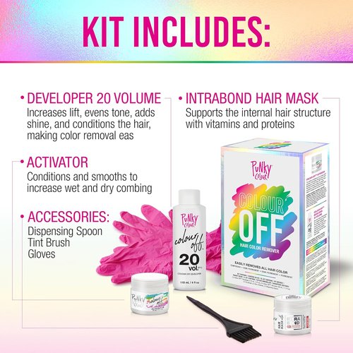 Punky Colour Hair Color Remover - Easily Remove Temporary, Permanent & Semi-Permanent Dye | Ammonia-Free, Bleach Kit