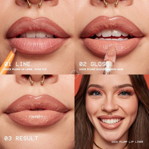 NYX PROFESSIONAL MAKEUP Duck Plump Plumping Lip Liner, Matte Pencil With Up To 10HR Wear, Double Dose (Dark Brown Lip Liner)