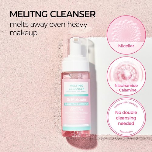 Dr. Melaxin Melting Cleanser - Hypoallergenic Makeup Remover with Quick Bubble, 150ml for All Skin Types