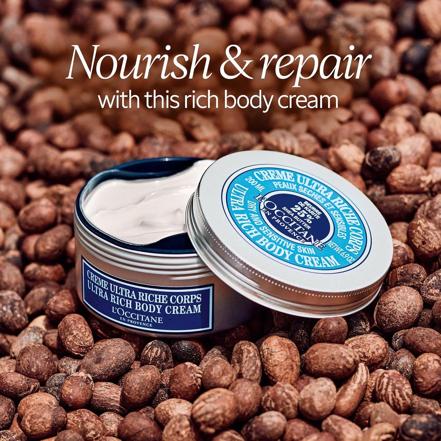 L'OCCITANE Ultra Rich Body Cream - Nourishing Shea Butter Formula | 6.90 oz (Pack of 2)