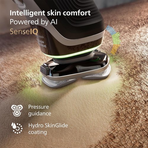 Philips Norelco i9000 Prestige Electric Shaver - Wet & Dry, Dark Slate Nova, SenseIQ Technology, Triple Lift & Cut System