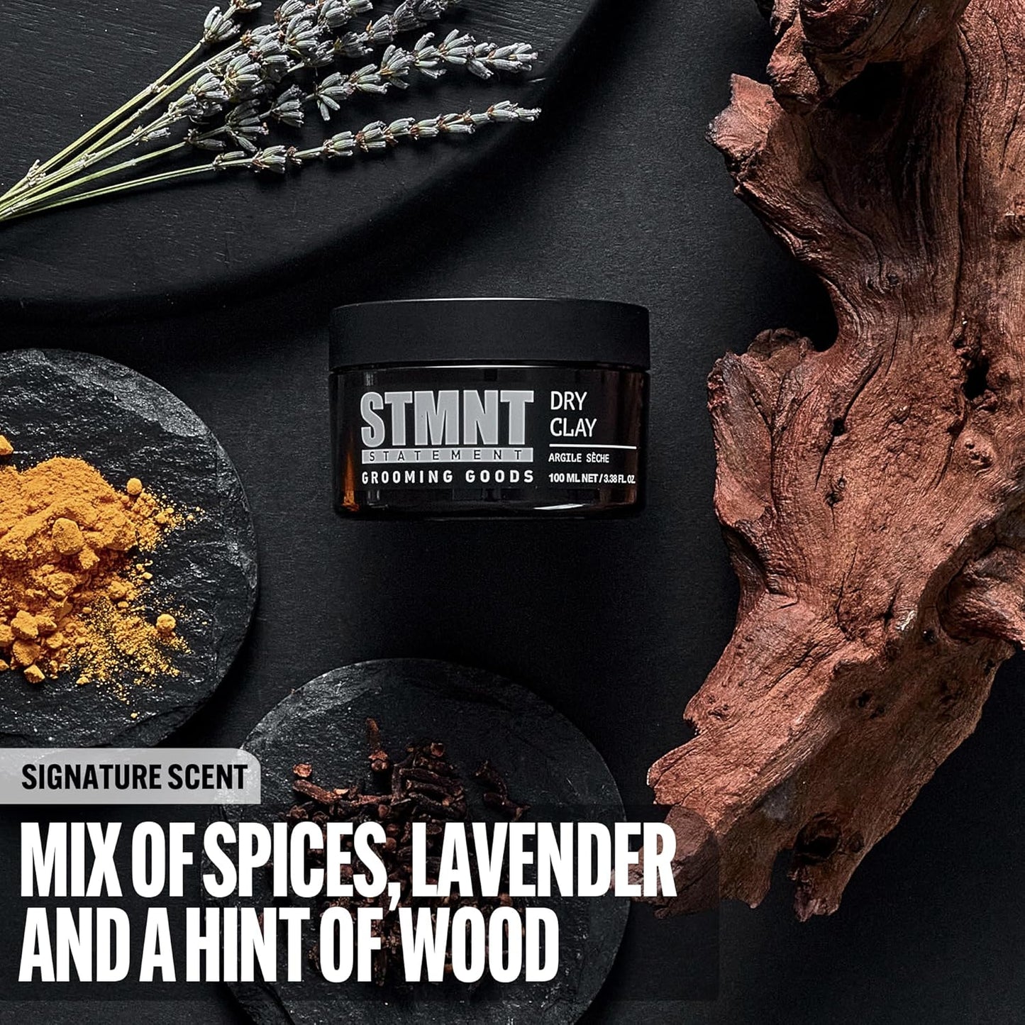 STMNT Grooming Goods Dry Clay - Extra Matte Finish & Super Strong Control | Easy to Wash Out