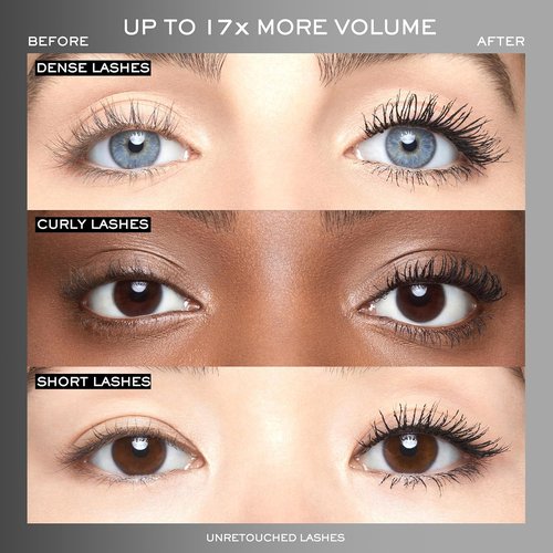 Lancôme Hypnôse Drama Extreme Waterproof Mascara - 17x Volume & 48 HR Wear - Ultra Black for Sensitive Eyes
