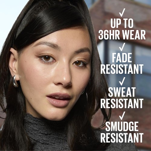 Maybelline Tattoo Studio Waterproof Gel Eyeliner - Blendable, Smudge Resistant, 36HR Wear, Pitch Black