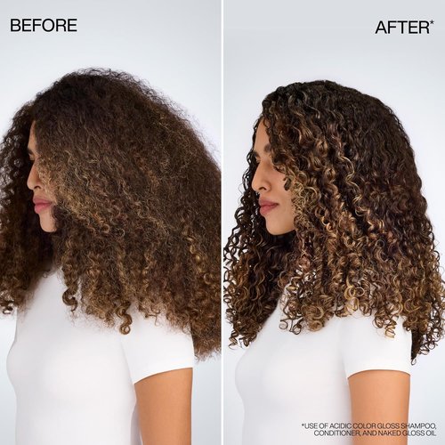 Redken Naked Gloss Shine Hair Oil - Lightweight Frizz Control & Color Vibrancy, Omega-9 Infused