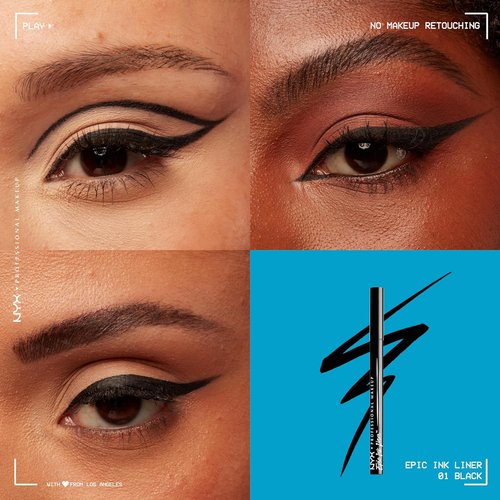 NYX PROFESSIONAL MAKEUP Epic Ink Liner - Waterproof Black Liquid Eyeliner | Vegan Formula