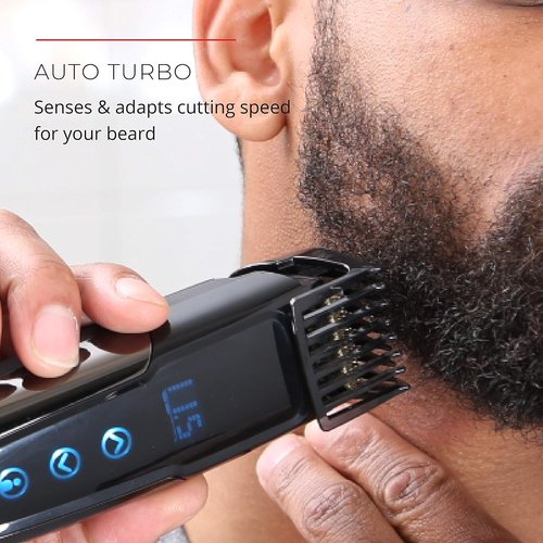 Remington MB4700 Smart Beard Trimmer - Rechargeable with Digital Touch Screen & Memory Settings