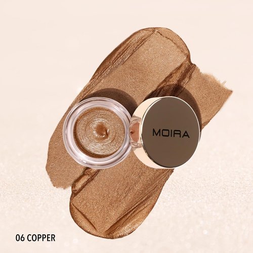 Moira Everlust Shimmer Cream Shadow - Copper 006 | Long-Lasting, 0.18 Fl Oz