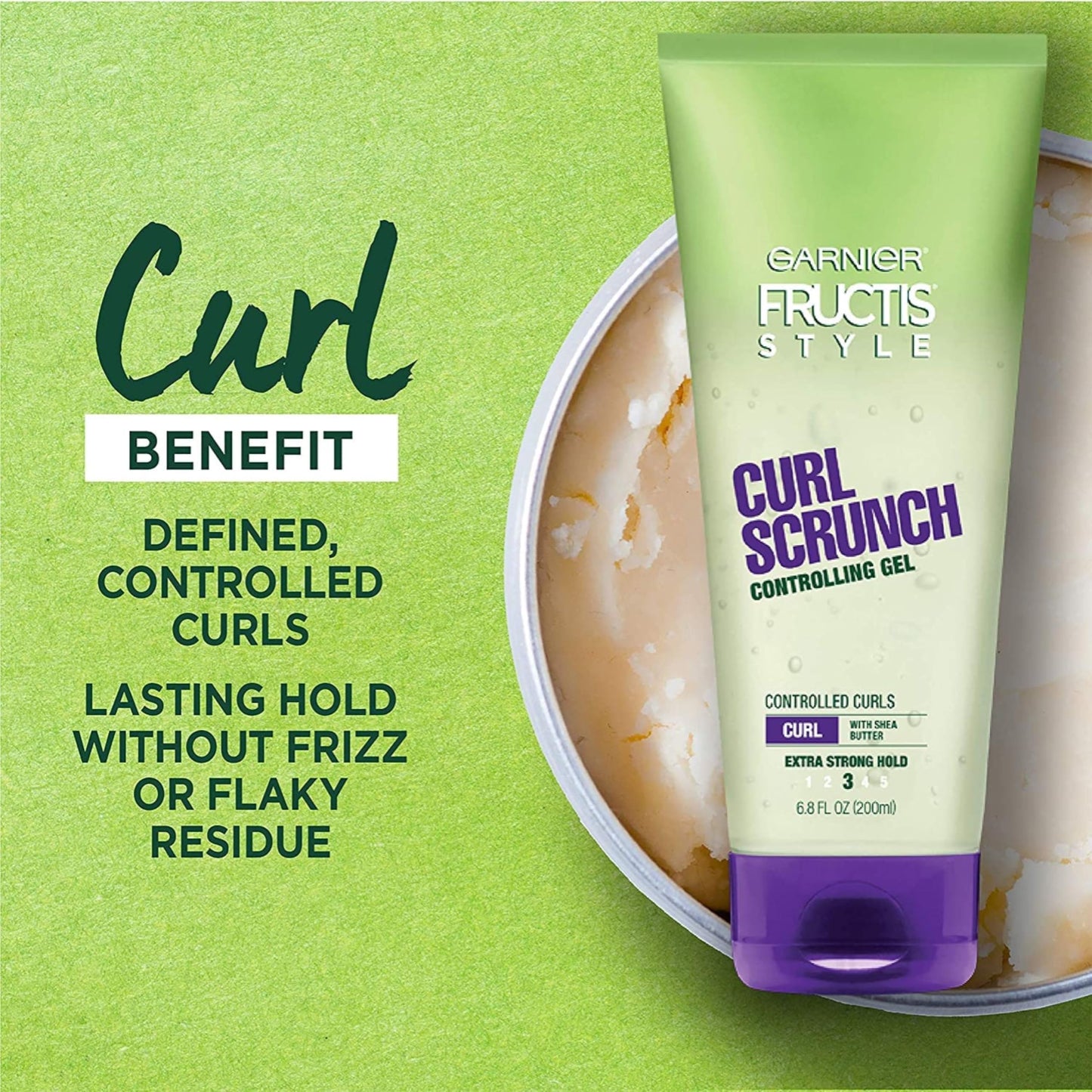 Garnier Fructis Style Curl Scrunch Controlling Gel 6.8 oz (Pack of 6)