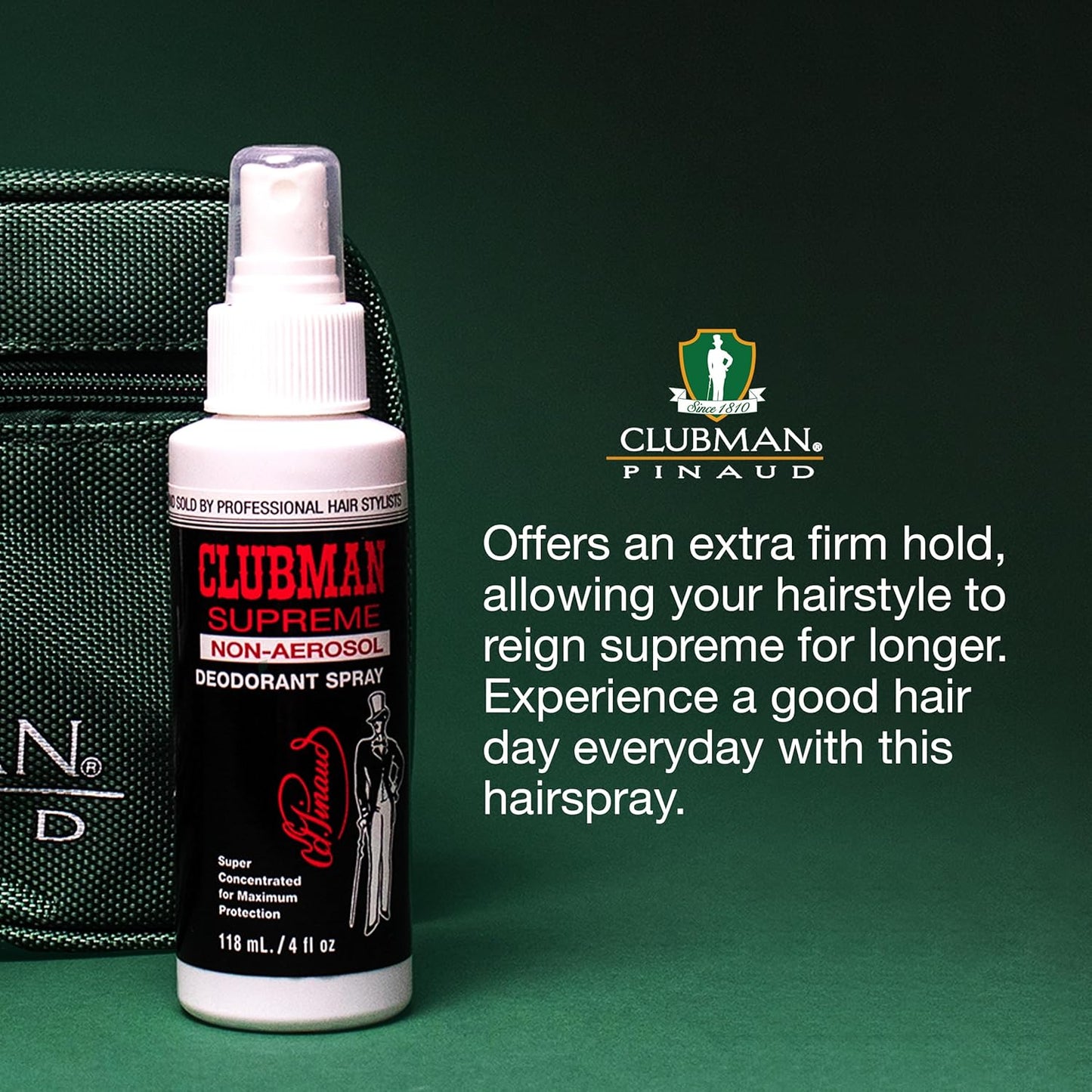 Clubman Supreme Hairspray - Extra Hold Styling & Grooming Spray for Men, 8 fl oz