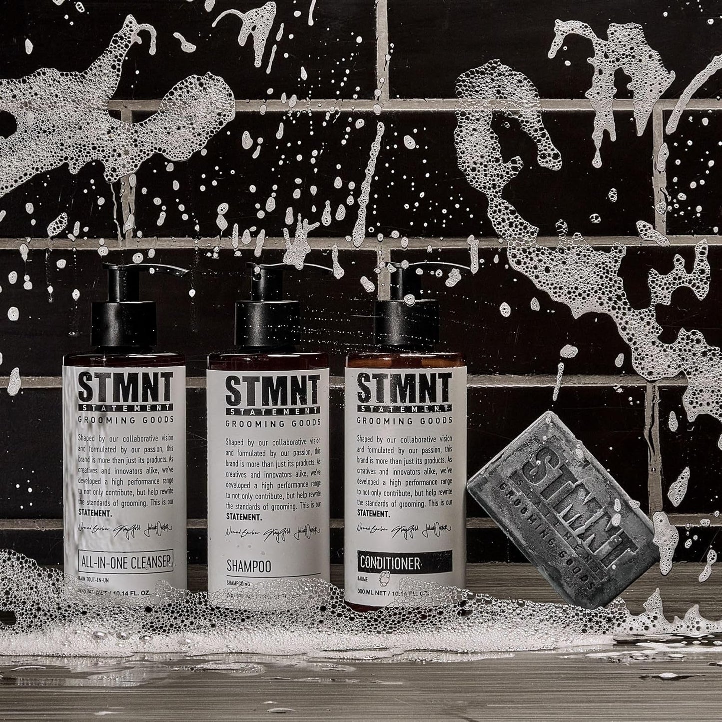 STMNT Grooming Goods Conditioner - Softens Hair & Restores Shine | Moisturizing Formula with Charcoal & Menthol | All Hair Types