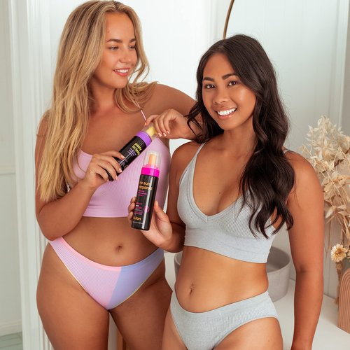 b.tan Dark Self Tanner Mousse | No Sun Required - Best, 1 Hour Express, Dark, Rejuvenating Sunless Tanning Treatment With Ceramides + Vitamin C, No Fake Tan Smell, Face & Body, 6.7 Fl Oz