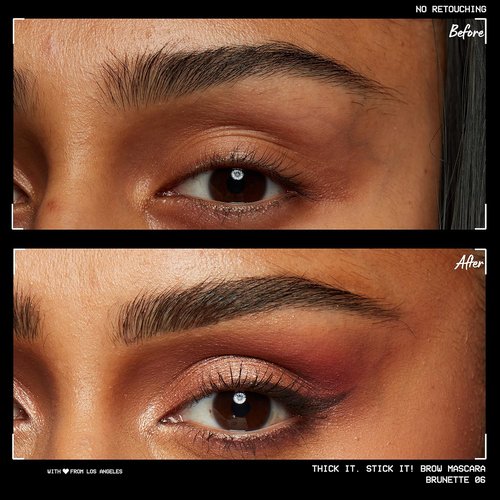 NYX Professional Makeup Thick It Stick It Brow Mascara - Eyebrow Gel for Fullness, Brunette