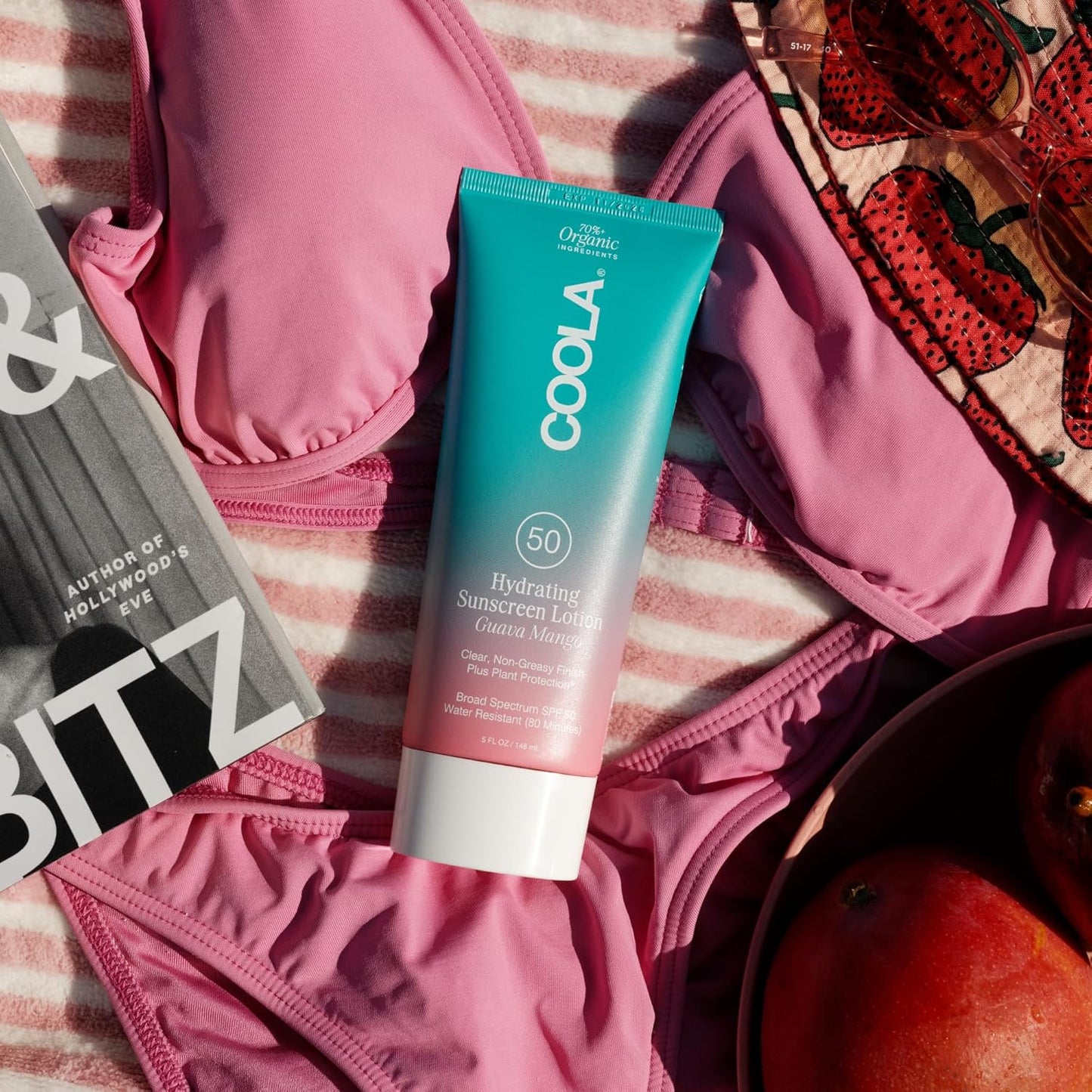 COOLA Organic Sunscreen SPF 50 - Vegan & Gluten-Free Body Lotion for Daily Protection | Guava Mango, 5 Fl Oz