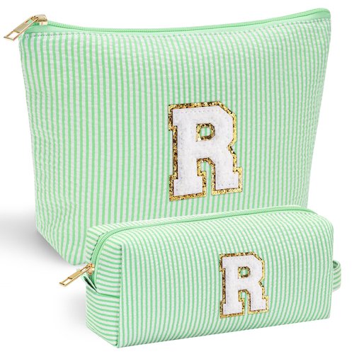 YOOLIFE Tween Girls Trendy Stuff - Gifts for Women: Birthday, Graduation, Mothers Day, Bridesmaid, Teacher, Sister; Initial Makeup Bag - Cosmetic Travel Bag