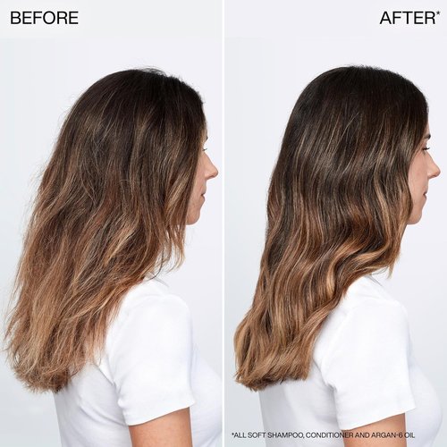 Redken All Soft Argan-6 Oil Treatment - Deep Conditioning for Dry Hair, Enhances Softness & Shine