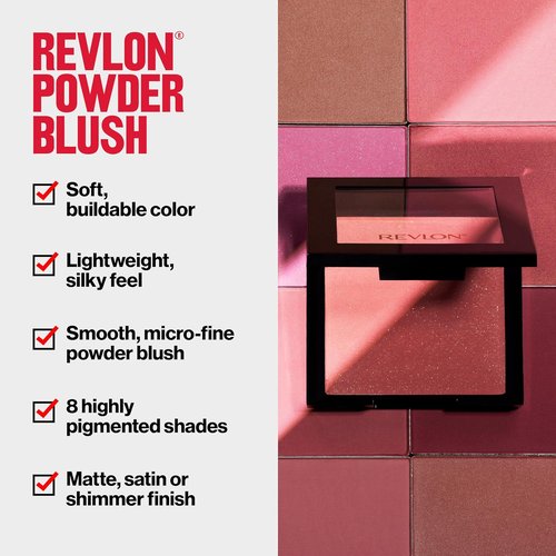Revlon Powder Blush | High Impact Buildable Color for a Smooth Finish | 028 Apricute, 0.17 oz