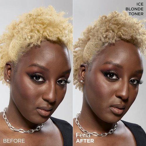 L’Oreal Paris Feria Hair Toner - Long-Lasting Anti-Brass Formula | Ammonia-Free Ice Blonde, 1 Application