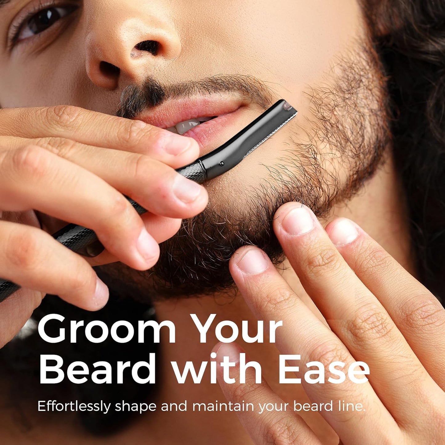ZOMCHI Eyebrow Razor - Precision Face Trimmer for Men & Women with 6 Blades | Black