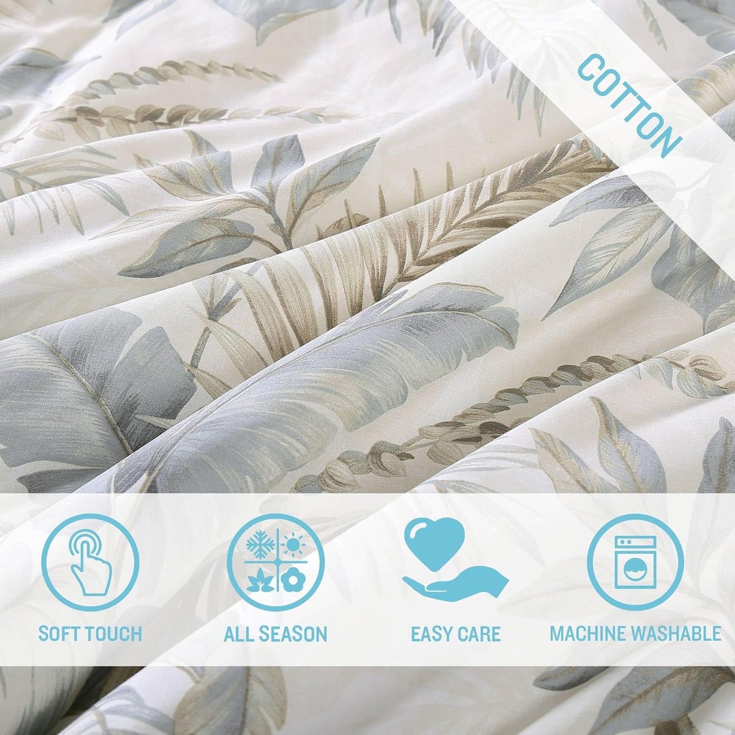 Tommy Bahama - King Comforter Set | Soft Woven Bedding with Matching Pillowcases - 3 Piece Set in Bakers Bluff Blue