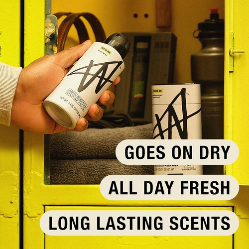 Jake Paul Fresh Ice Body Spray for Men - Odor Blocking Deodorant with Long Lasting Protection, 3.4 fl oz