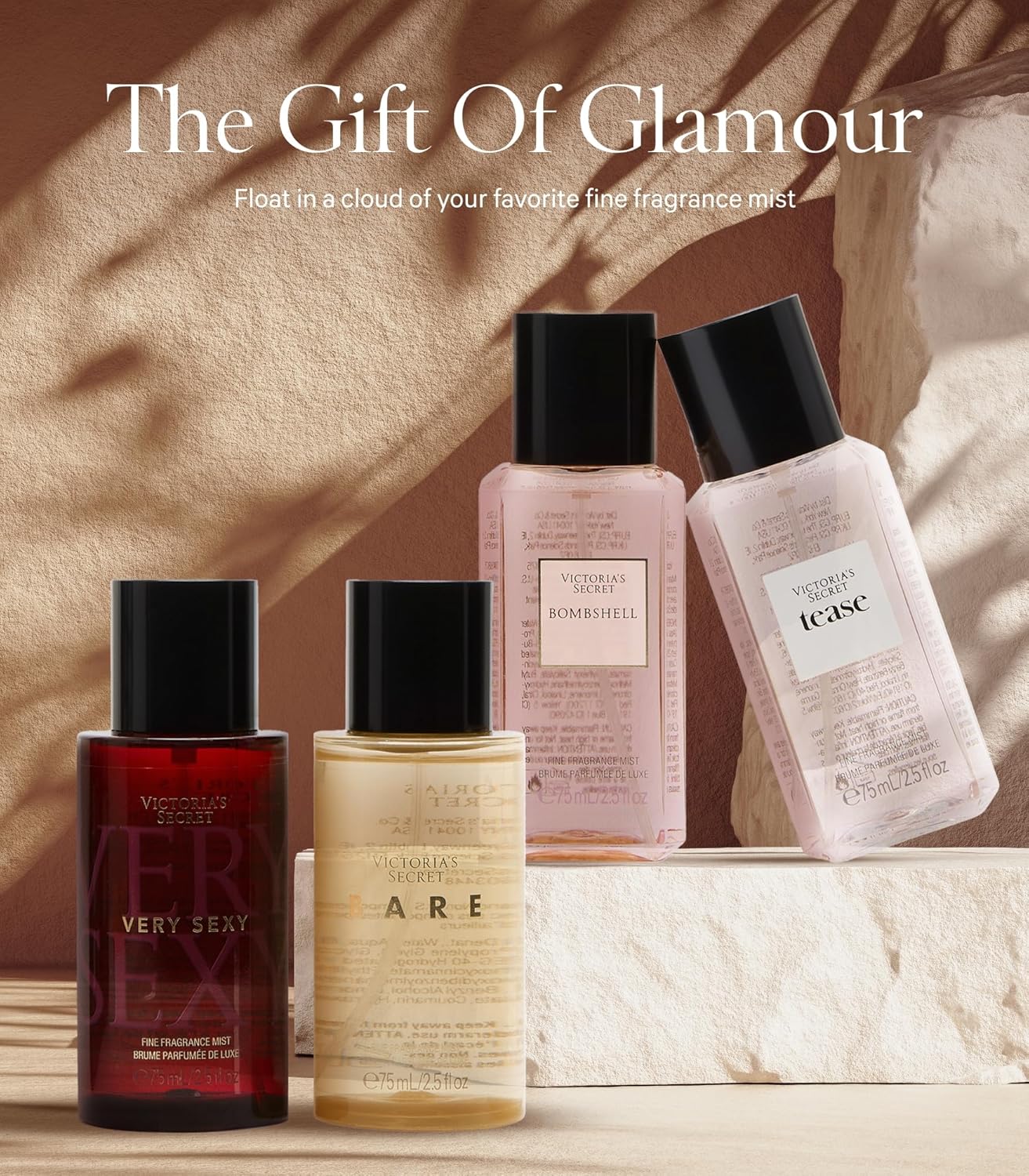 Victoria's Secret Mini Fragrance Mist Gift Set - 4 Assorted Scents for a Luxurious Experience