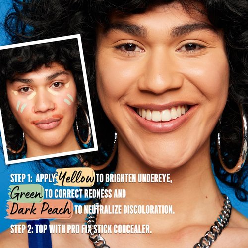 NYX Professional Makeup Pro Fix Stick - Green Correcting Concealer for Buildable Medium Coverage