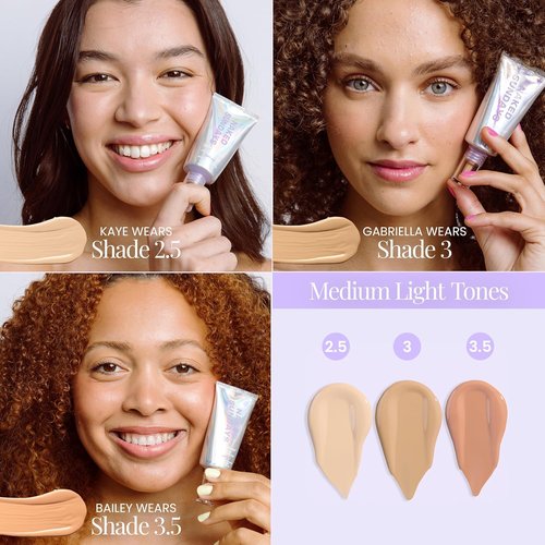 Naked Sundays BeautyScreen Peptide Foundation Tint - SPF 50 Tinted Sunscreen with Zinc Oxide | Lightweight Natural Coverage, 2.5 Light Neutral, 1.01 oz