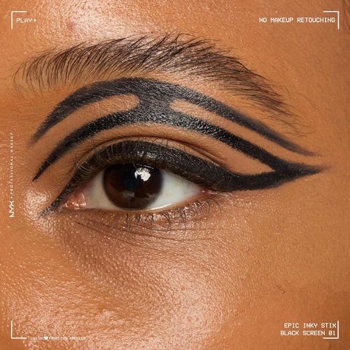 NYX PROFESSIONAL MAKEUP Epic Inky Stix Eyeliner - Waterproof Cream Gel Formula, 24HR Wear | 01 Black Screen (Matte Black)