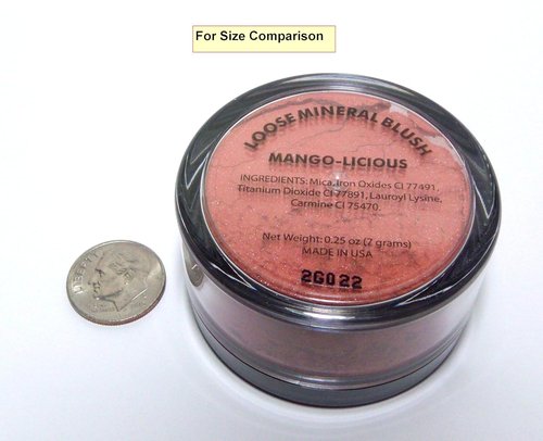 Pure Ziva Loose Mineral Highlighter Blush Powder - Deep Coral Pink Shade, Matte Finish, 7g, Talc & Paraben Free