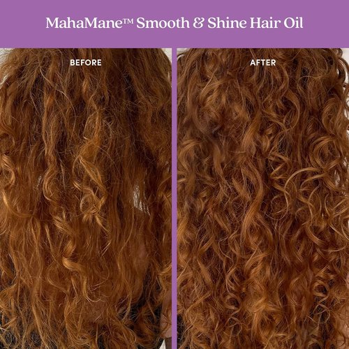 Fable and Mane MahaMane Smooth & Shine Hair Serum - Protective Oil Treatment for Dry Hair | 1.8 FL Oz