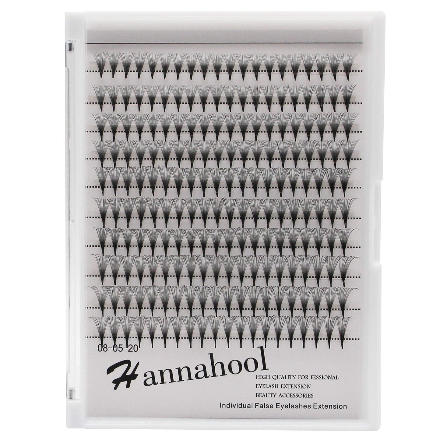 Hannahool 14D premade fans eye lashes D Curl thickness 0.07mm mixed 8-10-12-14mm/10-12-14-16mm/12-13-15-16mm/12-14-16mm/14-15-16mm Individual False Eyelashes Cluster (12-13-15-16MM)