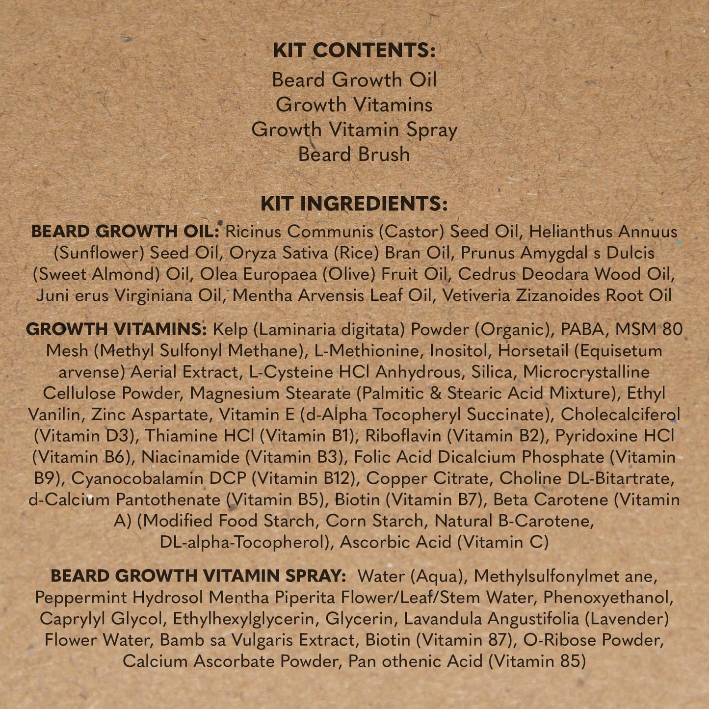 The Beard Club Beard Club Essential Beard Growth Kit - Growth Oil, Growth Vitamins, Growth Vitamin Spray & Beard Brush