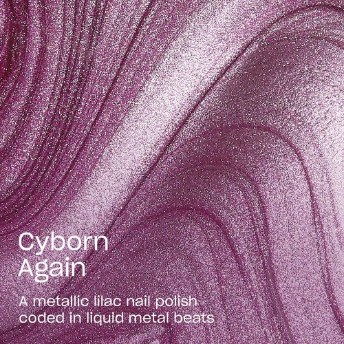 OPI Nail Lacquer Cyborn Again | Opaque Bright Purple Metallic Chip Resistant Nail Polish | Metallic Mega Mix Collection