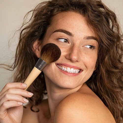 EcoTools Full Powder Brush - Fluffy Makeup Brush for Loose & Pressed Powder, Soft Synthetic Bristles, Eco-Friendly