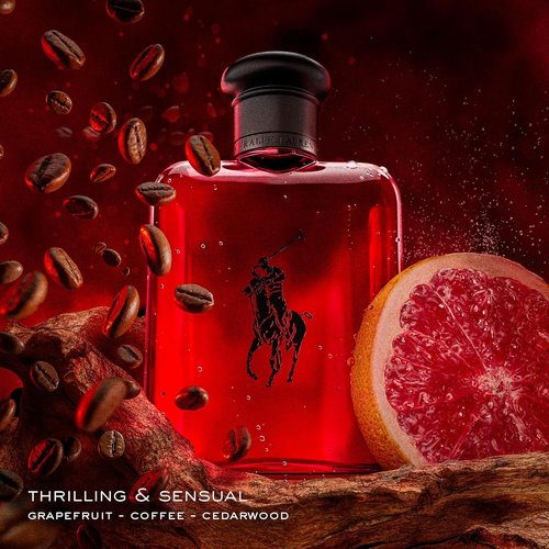 Ralph Lauren Fragrances - Polo Red Eau de Toilette - Woody & Spicy Men's Cologne - Medium Intensity with Grapefruit & Saffron