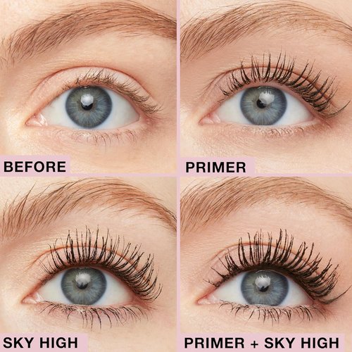 Maybelline Lash Sensational Sky High Mascara & Boosting Primer Bundle | Blackest Black & Soft Black