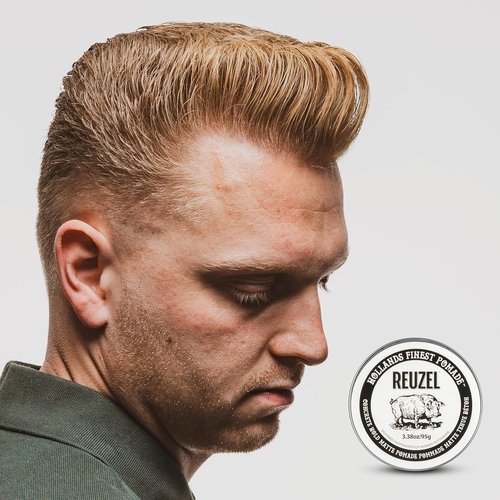 Reuzel Extreme Hold Matte Pomade - Strong All-Day Hold, Water Soluble, No Shine, Flake-Free, Easy Wash Out