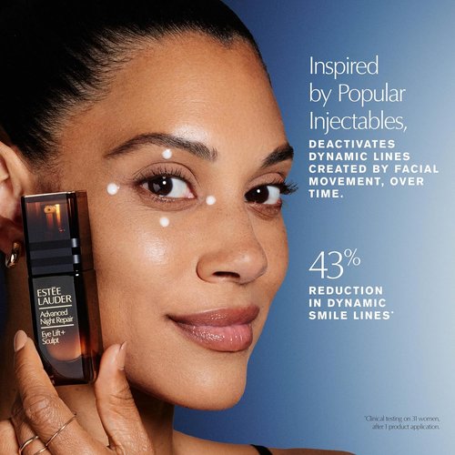 Estée Lauder Advanced Night Repair Eye Cream - Lift & Sculpt with 2HA Volume Filler & Hexapeptide-8, 0.5 Fl Oz