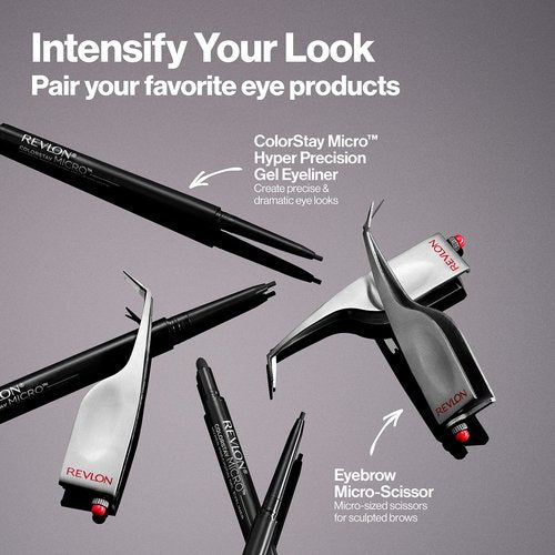 Revlon Gel Eyeliner, ColorStay Micro Hyper Precision Eye Makeup with Built-in Smudger, Waterproof, Longwearing with Micro Precision Tip, 214 Black, 0.002 oz