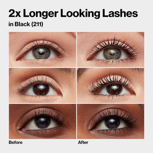 Revlon ColorStay Xtensionnaire Mascara & Lash Serum - Lengthening, Smudge-Proof, 203 Black Brown