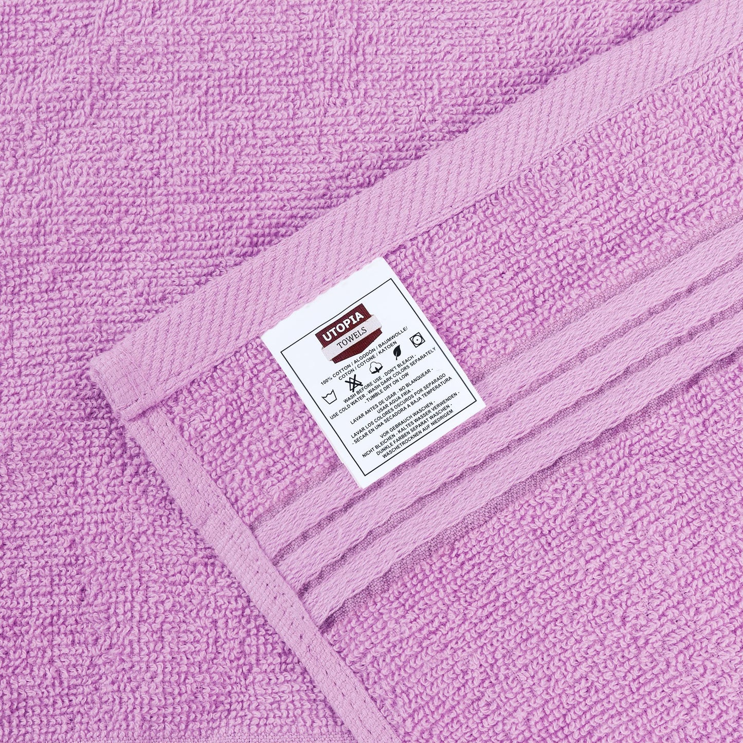 Utopia Towels 12 Pack Premium Wash Cloths Set, 12 by 12 Inches, 100% Cotton Ring Spun, Highly Absorbent and Soft Feel Washcloths for Bathroom, Spa, Gym, and Face, Lavender